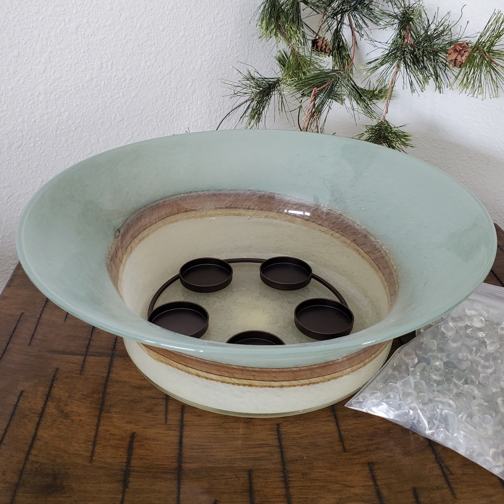 NIB Tranquility Bowl with Tealight Candle Holder- New In Box - Picture 3 of 15